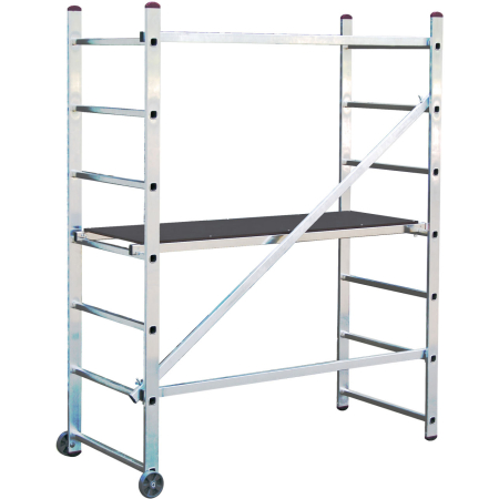 Aluminiowe rusztowanie robocze Krause Corda Mini – wysokość robocza ok. 3 m